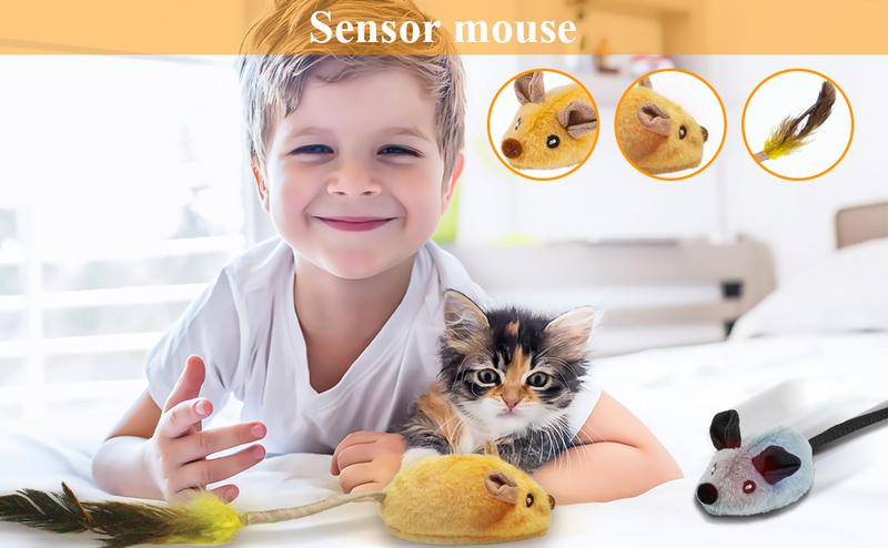 Interactive LED Mouse Toy for Cats | USB Rechargeable, Automatic Moving & Chirping