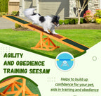 Wooden Dog Agility Seesaw – Weather-Resistant Training & Exercise Equipment (71" L)