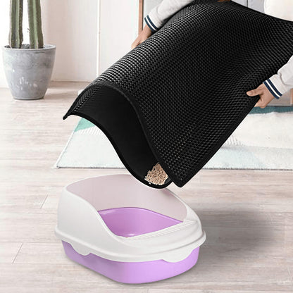 Cat Litter Mat | Honeycomb Double-Layer Waterproof & Non-Slip Pad