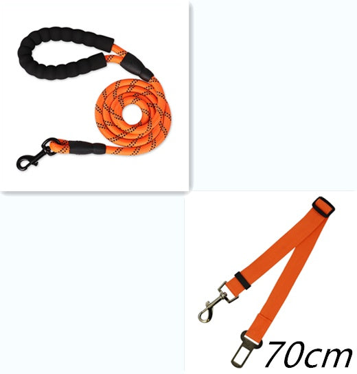 Reflective No-Slip Dog Leash with Soft Foam Handle – Durable Nylon Rope for Small, Medium & Large Dogs