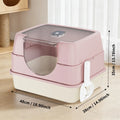 FurryFable Enclosed Cat Litter Box - Odor & Tracking Control