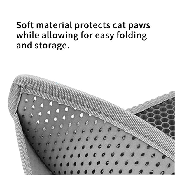 FurryFable Soft Double-Layer Cat Litter Mat | Washable & Anti-Tracking