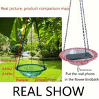Hanging Outdoor Bird Bath & Feeder | Garden Water Bowl