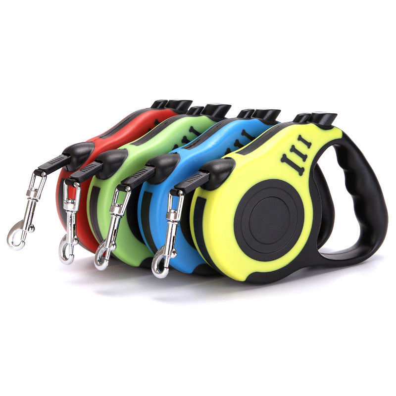 Retractable Dog Leash with One-Touch Brake – Tangle-Free Nylon Lead for Small & Medium Dogs