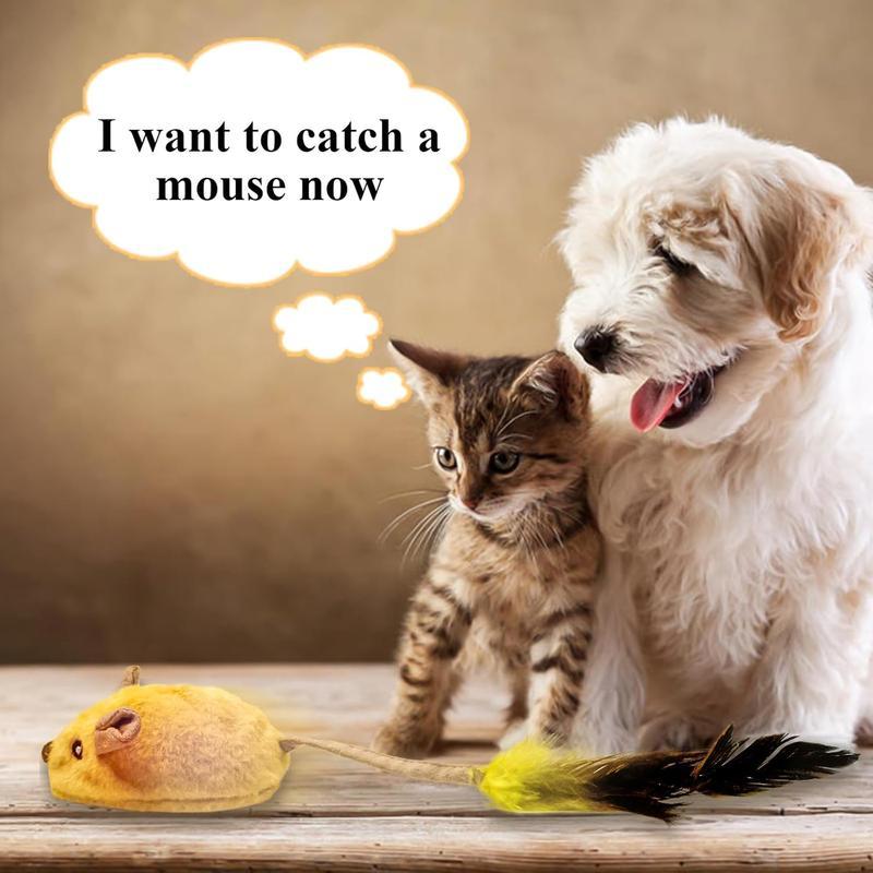 Interactive LED Mouse Toy for Cats | USB Rechargeable, Automatic Moving & Chirping