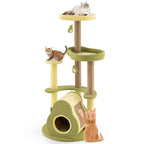 FurryFable Avocado Cat Tower with Private Condo