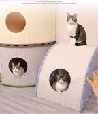 FurryFable Calming Cat Villa - Enclosed Felt Cat House
