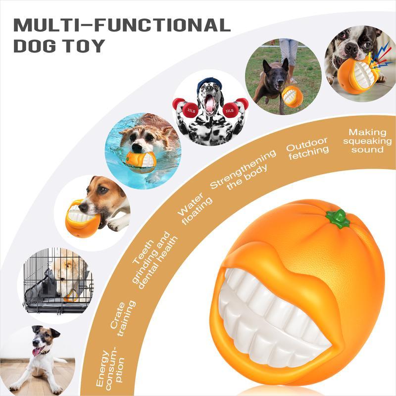 Indestructible Squeaky Dog Toy – Tough Chew Ball for Large Aggressive Chewers