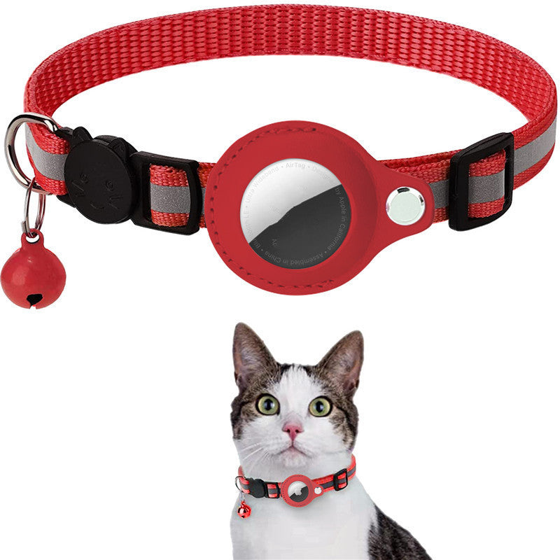 Reflective AirTag Pet Collar | Waterproof Nylon Collar with AirTag Holder for Cats & Dogs