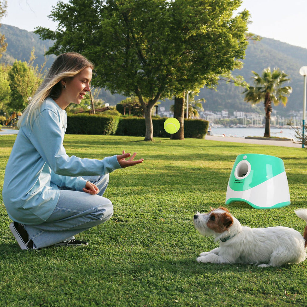 Automatic Dog Ball Launcher | Interactive Fetch Machine for Small & Medium Dogs