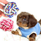 Cotton Rope Ball Toy – Durable Chew and Fetch Toy for Dogs & Pets