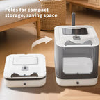 FurryFable Elevated Leak-Proof Cat Litter Box - White