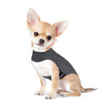 Side view of a golden retriever wearing FurryFable Calming Dog Anxiety Vest, showing full coverage.