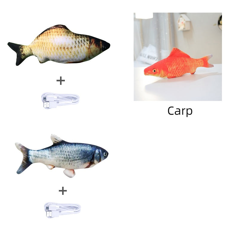 Electric Jumping Fish Toy – Realistic Flopping Fish for Cats (No Catnip Version)
