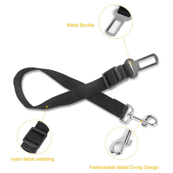 FurryFable Dog Car Seat Belt & Leash | 2-Pack