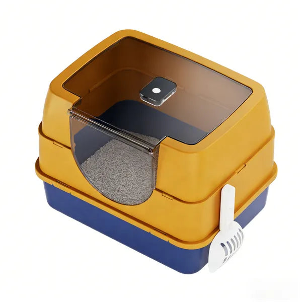FurryFable Enclosed Cat Litter Box - Odor & Tracking Control