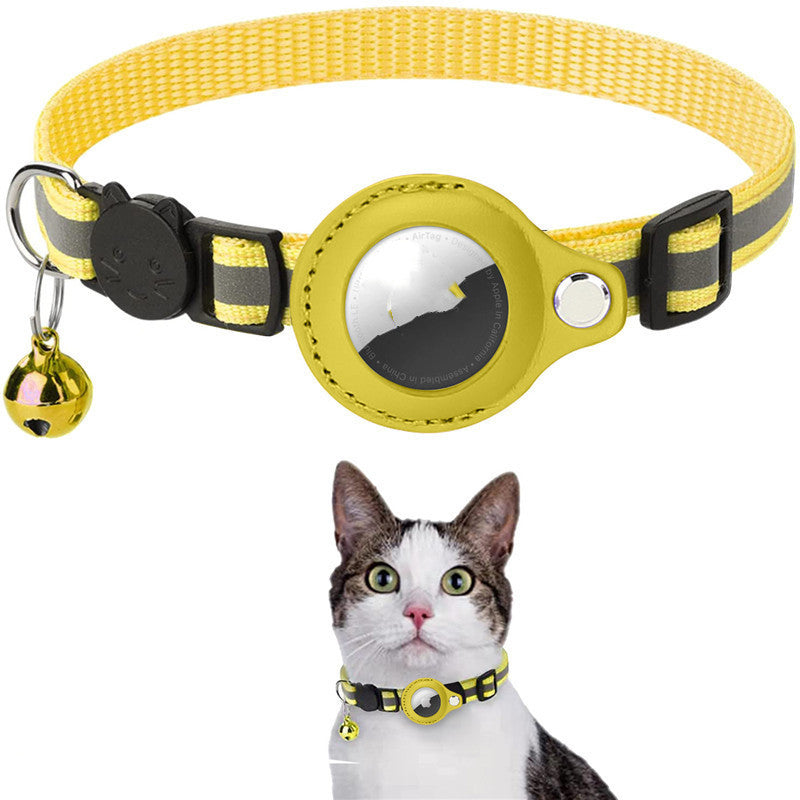 Reflective AirTag Pet Collar | Waterproof Nylon Collar with AirTag Holder for Cats & Dogs