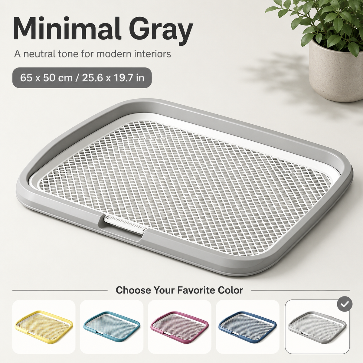 FurryFable Leak-Proof Potty Training Tray with Grate