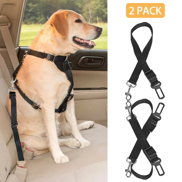 FurryFable Dog Car Seat Belt & Leash | 2-Pack