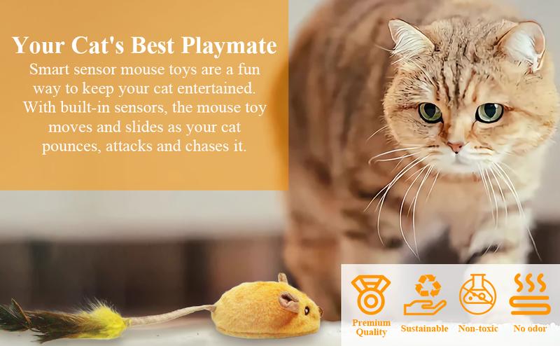 Interactive LED Mouse Toy for Cats | USB Rechargeable, Automatic Moving & Chirping