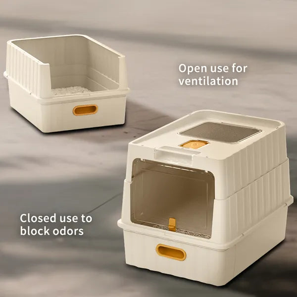 FurryFable Drawer Style Cat Litter Box - Easy Clean Design