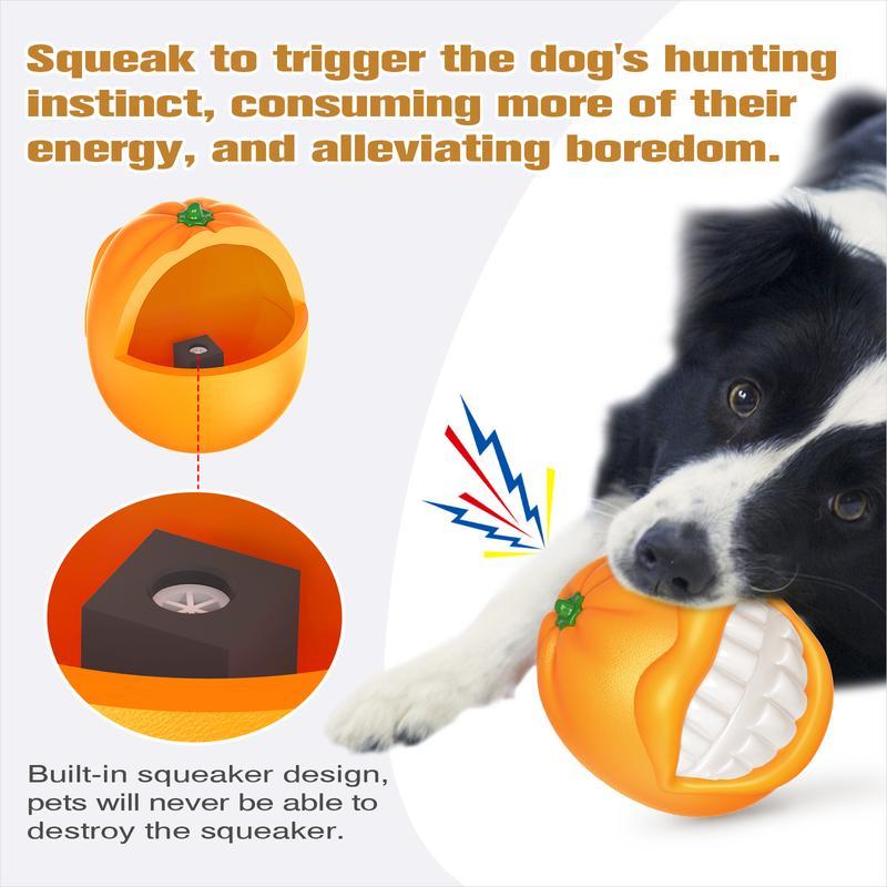Indestructible Squeaky Dog Toy – Tough Chew Ball for Large Aggressive Chewers