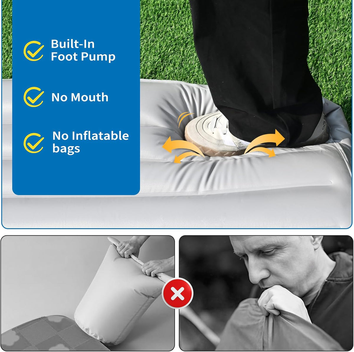 FurryFable Inflatable Waterproof Outdoor Dog Bed | Medium