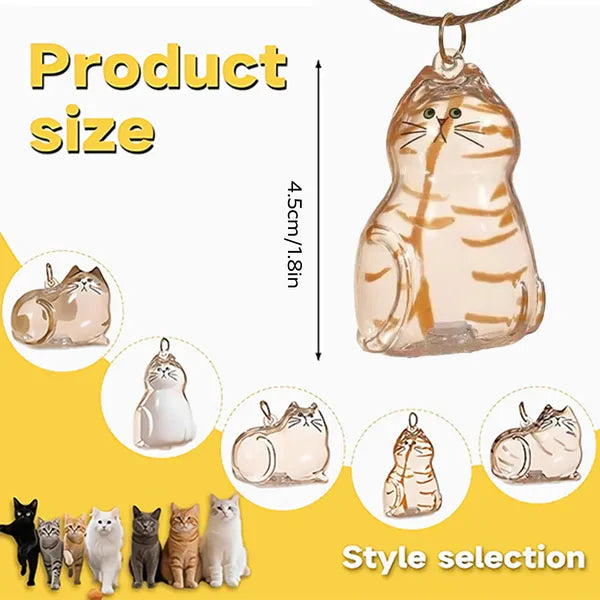 Cat Hair Memorial Pendant Set - Pet Keepsake Keychain