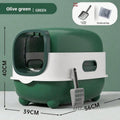 FurryFable Fully Enclosed Cat Litter Box | UV Odor Control