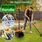 Dog Pooper Scooper Kit – Heavy-Duty Rake & Swivel Bin with Long Handle, Waste Bag Dispenser, and 35 Bags