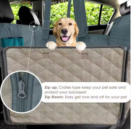 Pet Car Seat Cover | Waterproof Hammock Protector for Back Seat