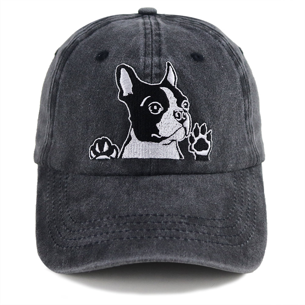 FurryFable Boston Terrier Dog Embroidered Baseball Cap