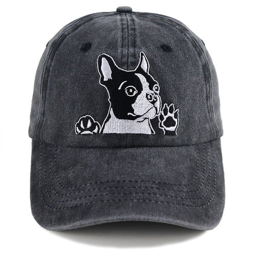 FurryFable Boston Terrier Dog Embroidered Baseball Cap