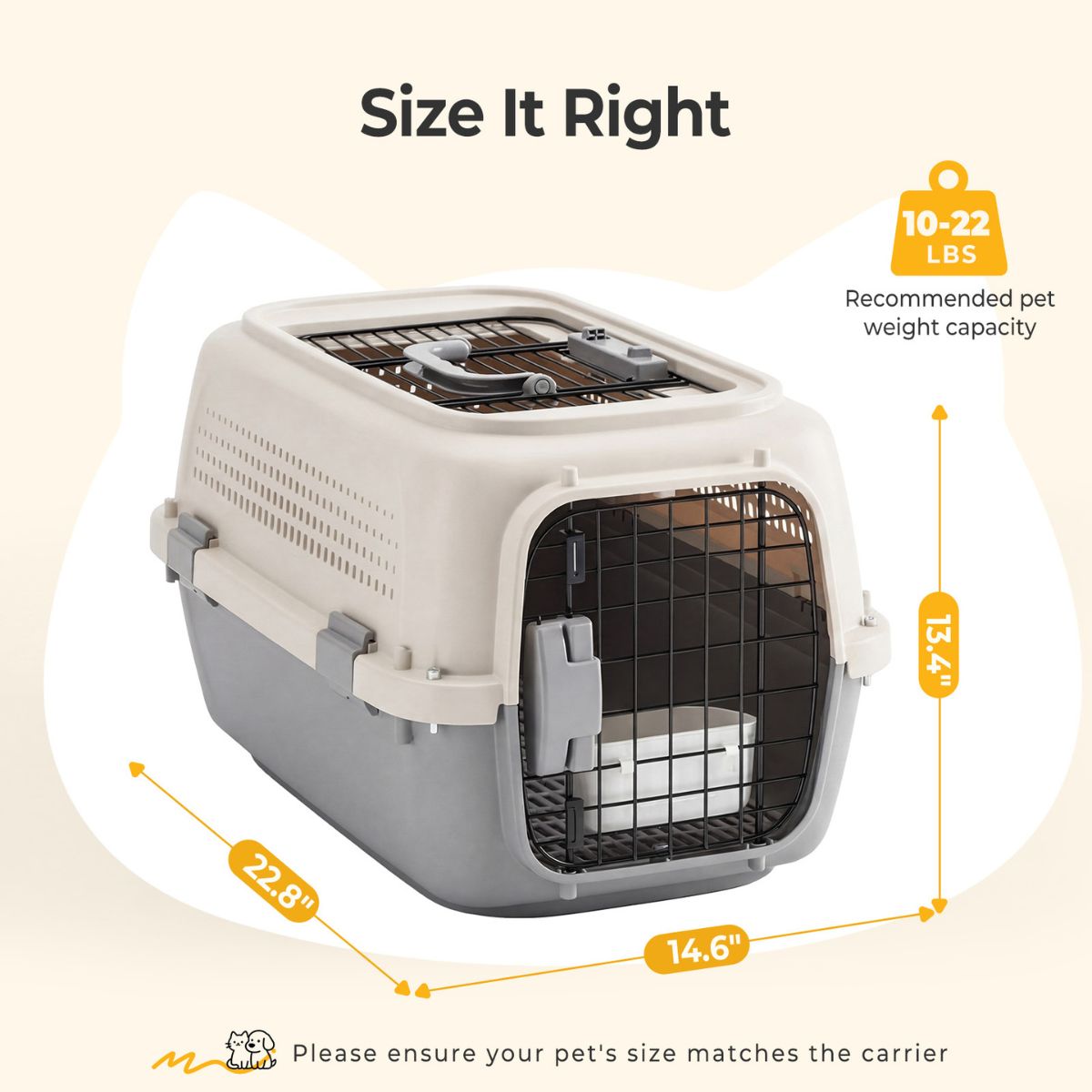 TSA Approved Hard-Sided Pet Carrier | Ventilated Travel Crate