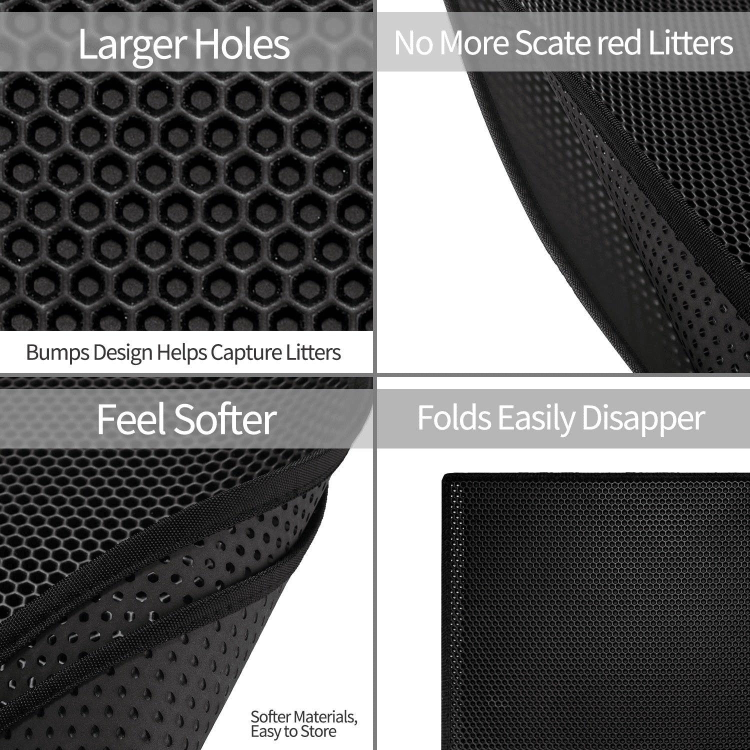 Cat Litter Mat | Honeycomb Double-Layer Waterproof & Non-Slip Pad