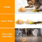 Interactive LED Mouse Toy for Cats | USB Rechargeable, Automatic Moving & Chirping
