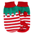 FurryFable Christmas Pet Sweater size chart with measurements for S, M, L, XL.