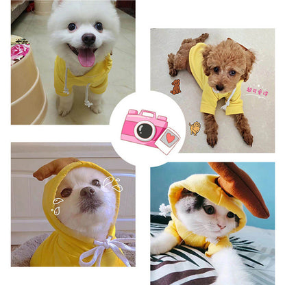 Fruit Dog Hoodie | Warm Fleece Winter Outfit for Small Dogs & Cats