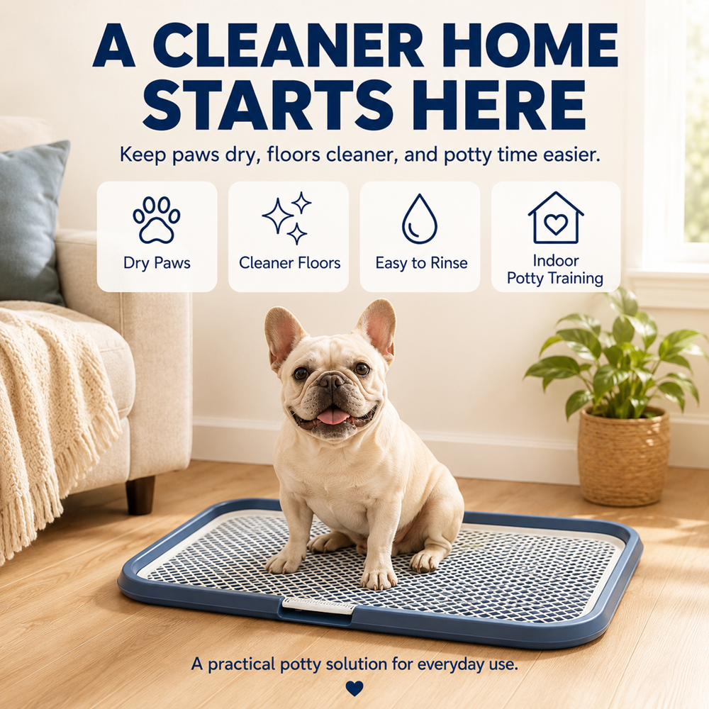 FurryFable Leak-Proof Potty Training Tray with Grate