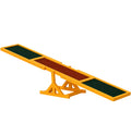 Side view of the FurryFable Dog Agility Seesaw demonstrating its stable and durable design