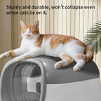 Premium Thick Gray Cat Litter Box | Stable & Durable Design