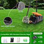 Dog Pooper Scooper Kit – Heavy-Duty Rake & Swivel Bin with Long Handle, Waste Bag Dispenser, and 35 Bags