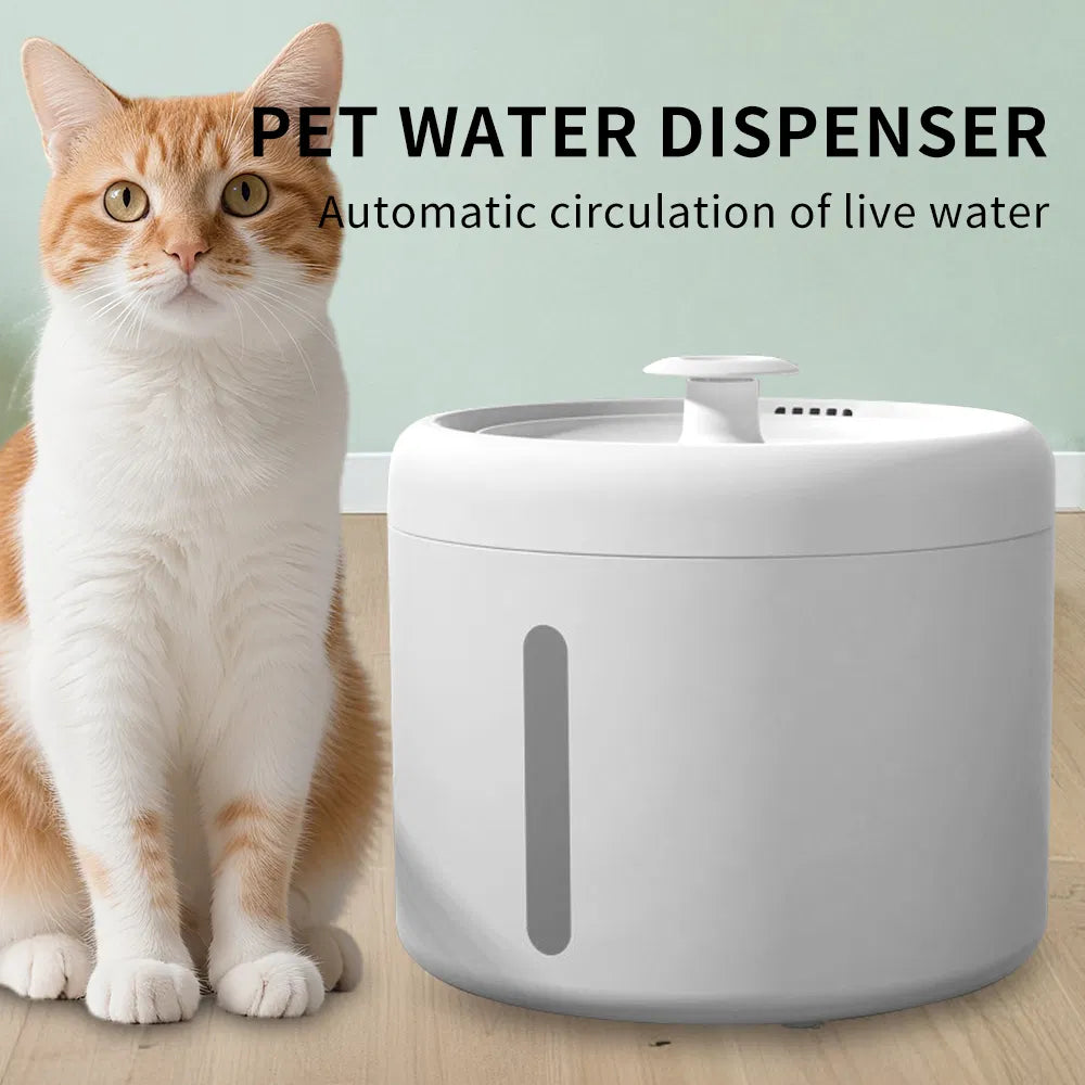 FurryFable Silent Circular Pet Water Fountain | Filtered & Clean