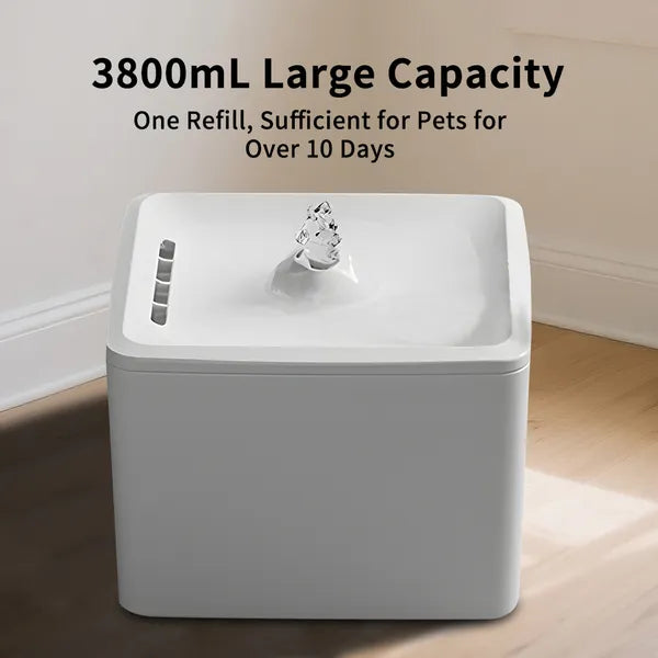 FurryFable Square Pet Water Fountain | Silent & Multi-Layer Filter