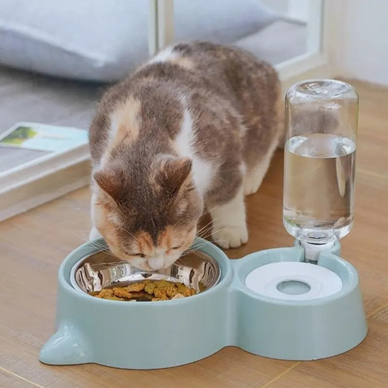 Automatic Pet Water & Food Dispenser – Gravity Feeder for Cats & Dogs