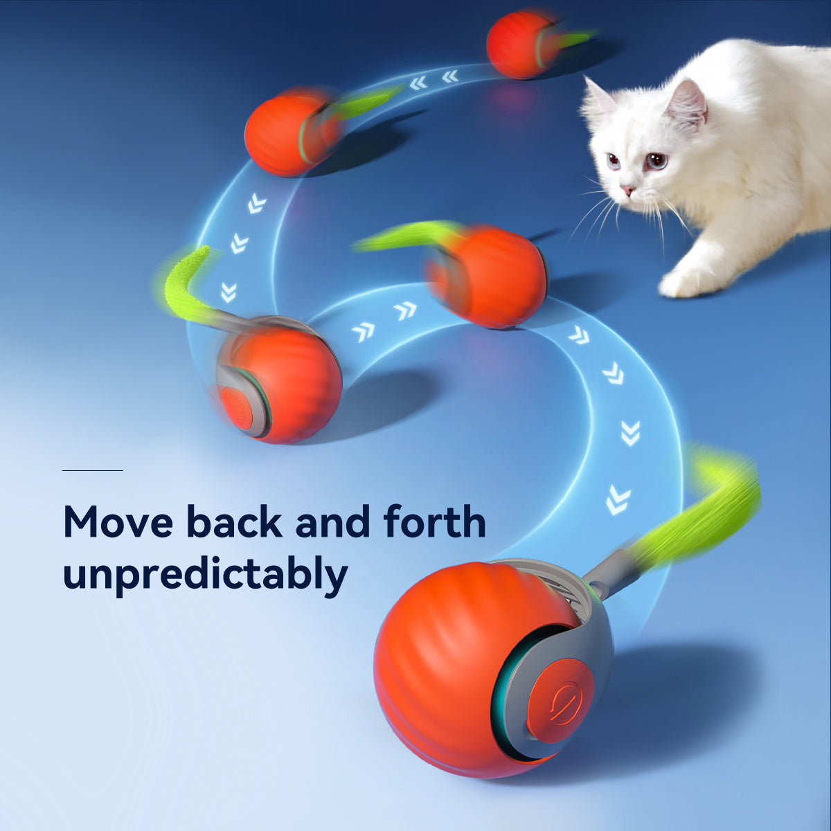 Smart Rechargeable Interactive Cat Ball – Automatic Teaser Toy for Cats | Type-C, Pet Fun & New Year Gift