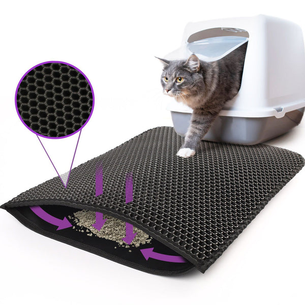 Cat Litter Mat | Honeycomb Double-Layer Waterproof & Non-Slip Pad