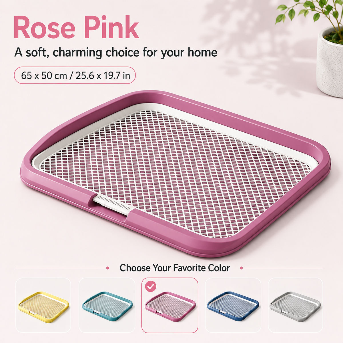 FurryFable Leak-Proof Potty Training Tray with Grate