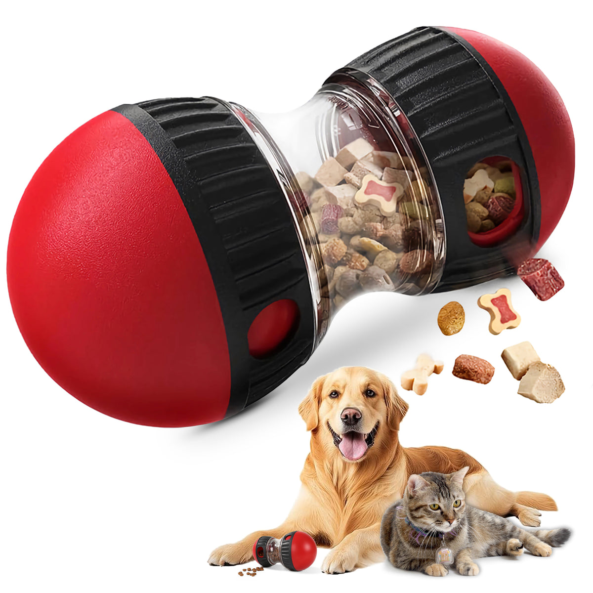 FurryFable Adjustable Treat-Dispensing Puzzle Ball