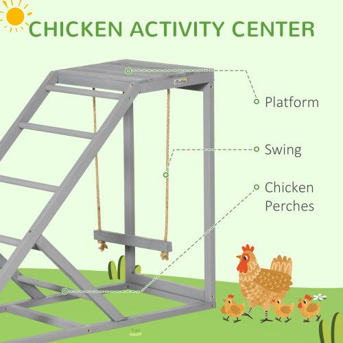 Chicken Swing Set with Perch and Ladder – Fun Chicken Coop Toy for Hens